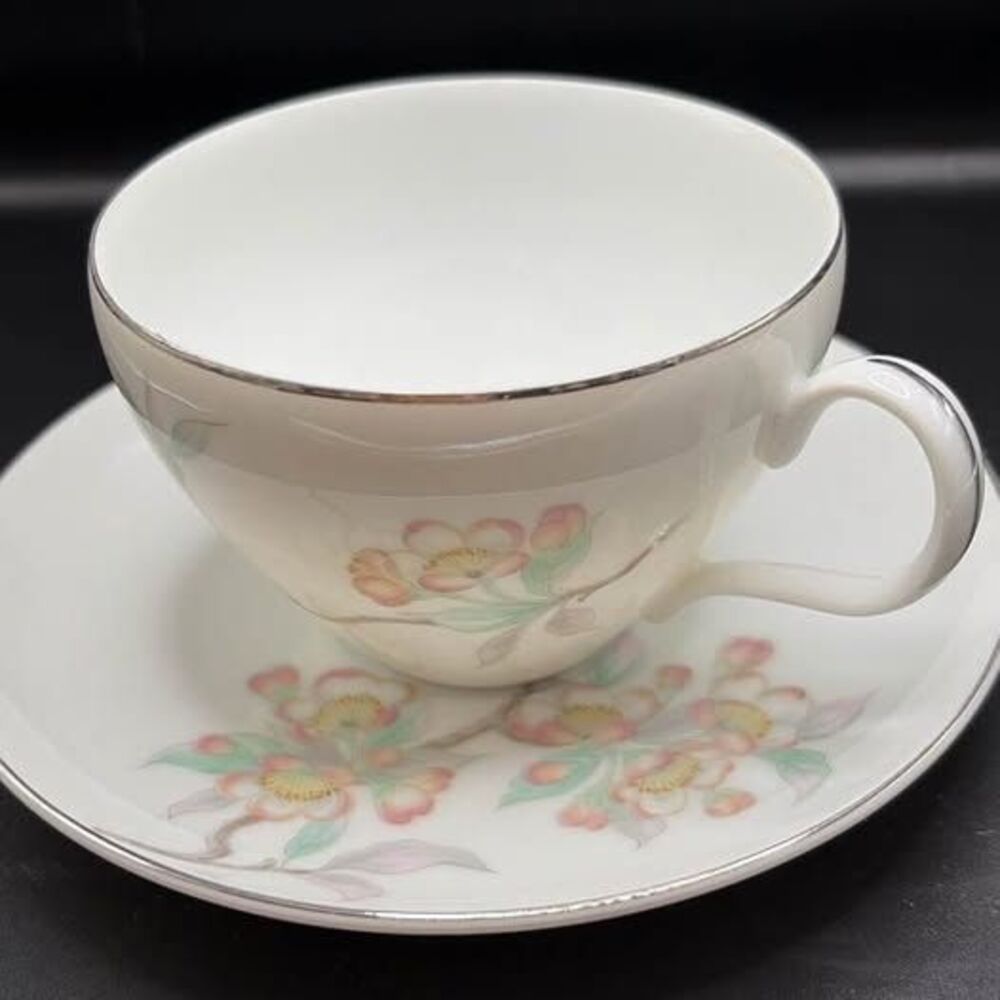 Valmont China Garland Tea Cup and Saucer Set